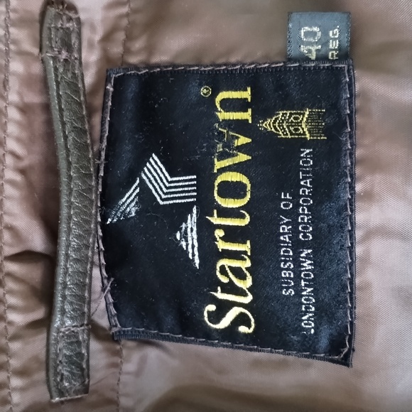 Vintage Startown G-1 Aviator Jacket size 40 brown leather bomber - Picture 14 of 15